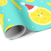 Happy Lemons Santa Hats Pattern Cadeaupapier (Rol Hoek)