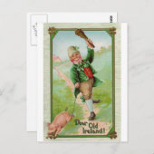 Happy Leprechaun Briefkaart (Voorkant / Achterkant)