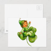 Happy Leprechaun Briefkaart (Voorkant / Achterkant)