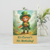Happy Leprechaun Child's St. Patrick's Day Kaart (Staand voorkant)