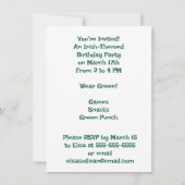 Happy Leprechaun Child's St. Patrick's Day Kaart (Achterkant)