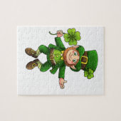 Happy Leprechaun en Shamrock Legpuzzel (Horizontaal)