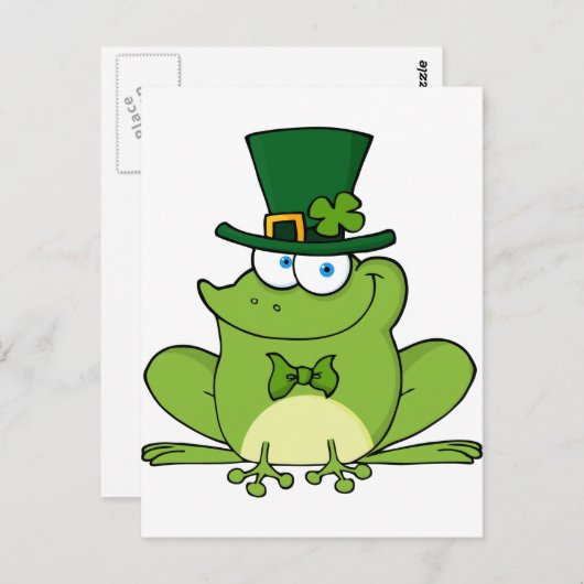 Happy Leprechaun Frog Briefkaart (Voorkant / Achterkant)