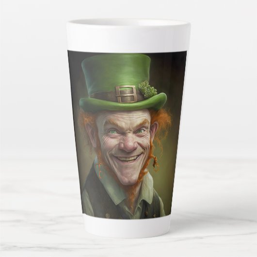 Happy Leprechaun Latte Mok (Voorkant)