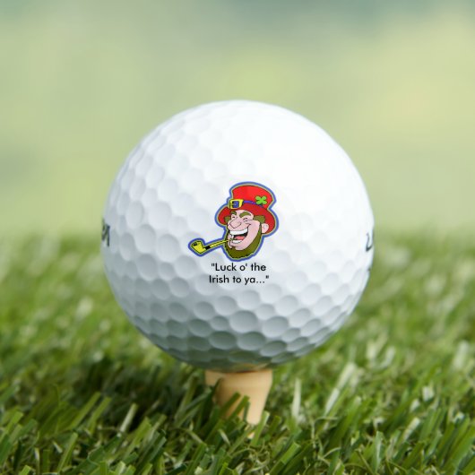Happy Leprechaun "Luck o' the Irish to ya! Golfballen (Insitu Shirt)