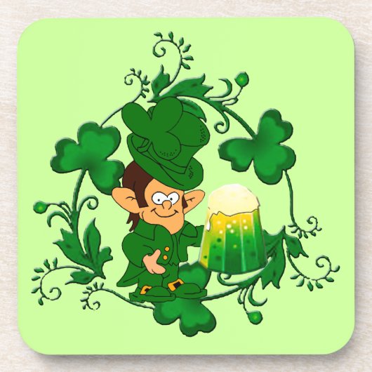 Happy Leprechaun-Onderzetters Bier Onderzetter (Voorkant)