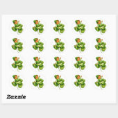Happy Leprechaun Ronde Sticker (Vel)