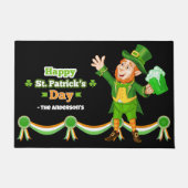 Happy Leprechaun St Patrick's Persoonlijke Doormat Deurmat (Voorkant)