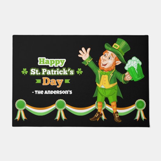Happy Leprechaun St Patrick's Persoonlijke Doormat Deurmat