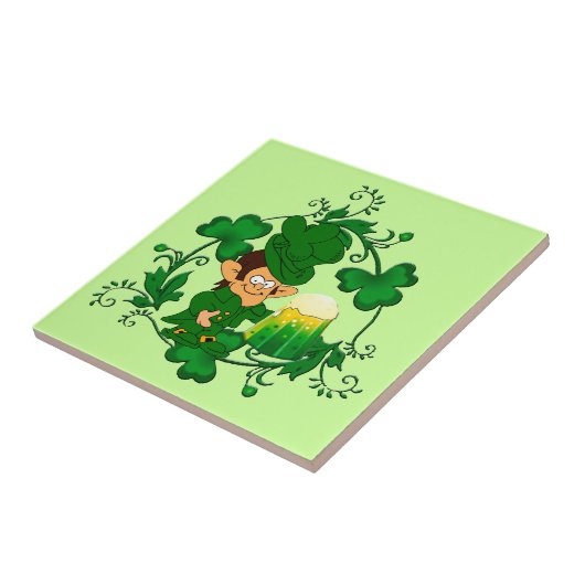 Happy Leprechaun Tile Tegeltje (Zijkant)