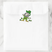 Happy Leprechaun Vierkante Sticker (Tas)