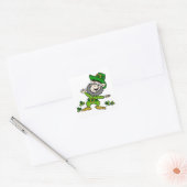 Happy Leprechaun Vierkante Sticker (Envelop)