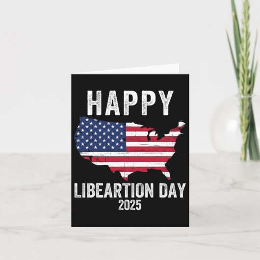 Happy Liberation Day 2025 President Trump Funny Po Kaart (Voorkant)