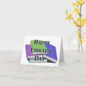 Happy Library Day Kaart (Gele Bloem)
