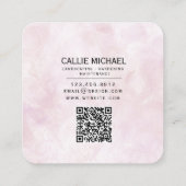 Happy Life Groene Planten Vierkante Visitekaartje (Achterkant)