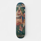 Happy Life in Paradise Garden Medieval Tapestry Persoonlijk Skateboard (Voorkant)