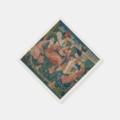 Happy Life in Paradise Garden Medieval Tapestry Servet (Hoek)