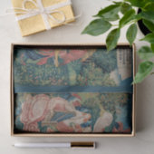 Happy Life in Paradise Garden Medieval Tapestry Tissuepapier (Geschenk)