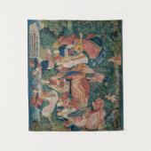 Happy Life in Paradise Garden Medieval Tapestry Wandkleed (Voorkant)