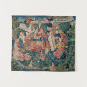 Happy Life in Paradise Garden Medieval Tapestry Wandkleed (Voorkant (horizontaal))