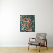 Happy Life in Paradise Garden Medieval Tapestry Wandkleed (In situ)