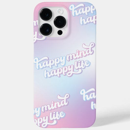 Happy Life Quote, Inspirerend, pastelkleuren Case-Mate iPhone Case (Achterkant)