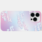 Happy Life Quote, Inspirerend, pastelkleuren Case-Mate iPhone Case (Achterkant (horizontaal))