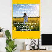 Happy Life Secret: Joy vinden in kleine dingen Poster (Thuiskantoor)