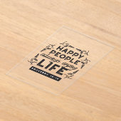 Happy Life with Faith – Proverbs 15:15 Art Acryl Uitnodigingen (Laagn)