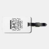 Happy Life with Faith – Proverbs 15:15 Art Bagagelabel (Achterkant horizontaal)