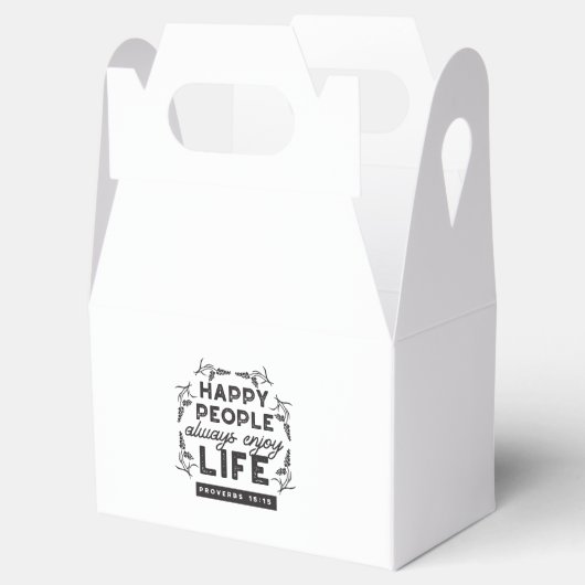 Happy Life with Faith – Proverbs 15:15 Art Bedankdoosjes (Geopend)