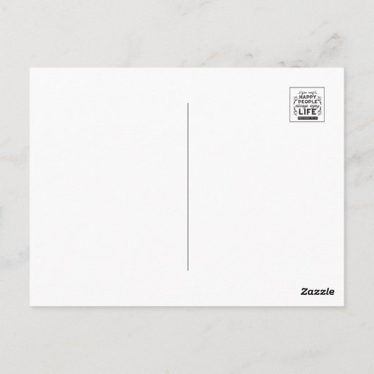 Happy Life with Faith – Proverbs 15:15 Art Briefkaart (Achterkant)