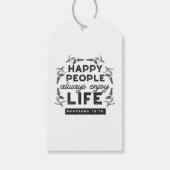 Happy Life with Faith – Proverbs 15:15 Art Cadeaulabel (Voorkant)