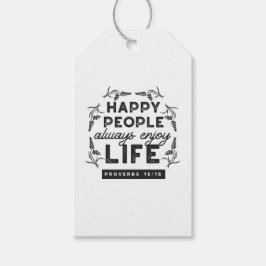 Happy Life with Faith – Proverbs 15:15 Art Cadeaulabel