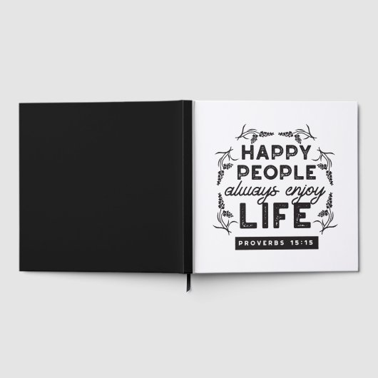 Happy Life with Faith – Proverbs 15:15 Art Gastenboek (Volledig)