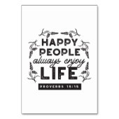 Happy Life with Faith – Proverbs 15:15 Art Kaart (Voorkant)