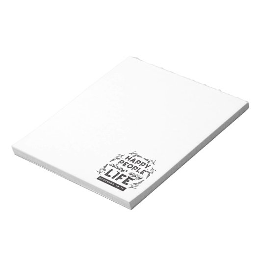 Happy Life with Faith – Proverbs 15:15 Art Notitieblok (Linkerzijde)