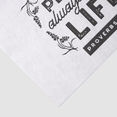 Happy Life with Faith – Proverbs 15:15 Art Tissuepapier (Detail)