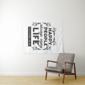 Happy Life with Faith – Proverbs 15:15 Art Wandkleed (In Situ (horizontaal))