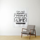 Happy Life with Faith – Proverbs 15:15 Art Wandkleed (In situ)