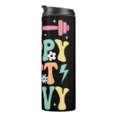 Happy Lift Zware Kleurrijke Grafiek Thermosbeker (Geroteerd rechts)