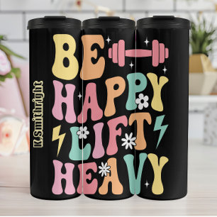 Happy Lift Zware Kleurrijke Grafiek Thermosbeker