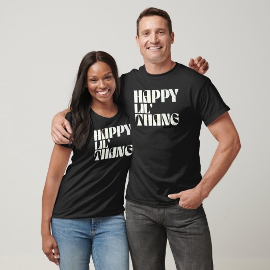 Happy Lil' Thang positief Gezegde Inspirerend Mes T-shirt (Unisex)