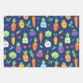 Happy Lil' veggie personages inpakpapier (Voorkant)