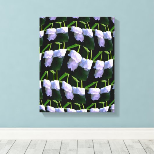 Happy Lily van het valleypatroon Canvas Afdruk (Insitu (Houten vloer))