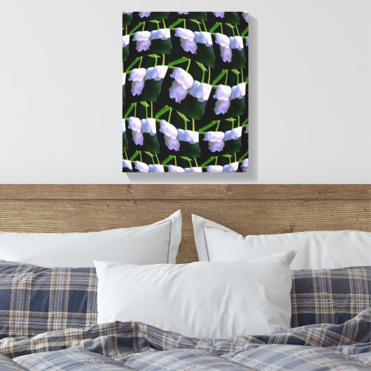 Happy Lily van het valleypatroon Canvas Afdruk (Insitu (Slaapkamer))