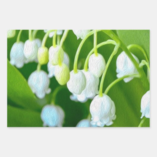 Happy Lily van het valleypatroon Inpakpapier Vel (Voorkant)