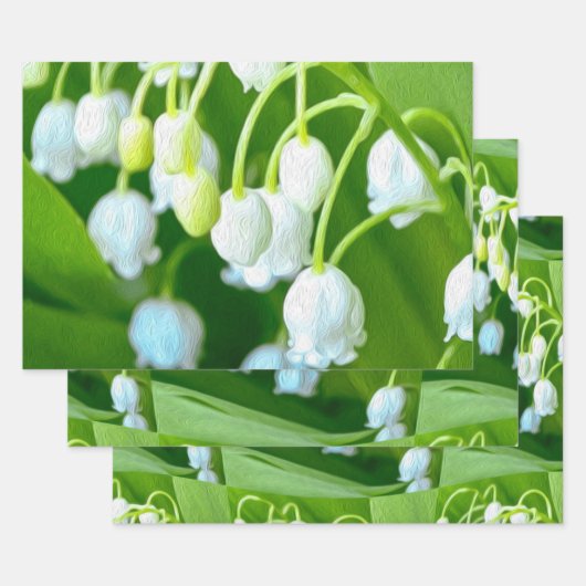 Happy Lily van het valleypatroon Inpakpapier Vel (Set)