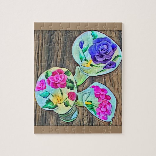 Happy Lilys Acryl Schilderij Legpuzzel (Verticaal)