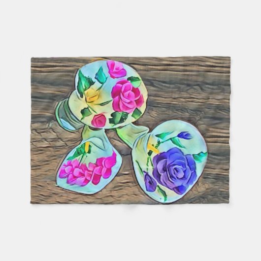 Happy Lilys Fleece Deken (Voorkant (Horizontaal))